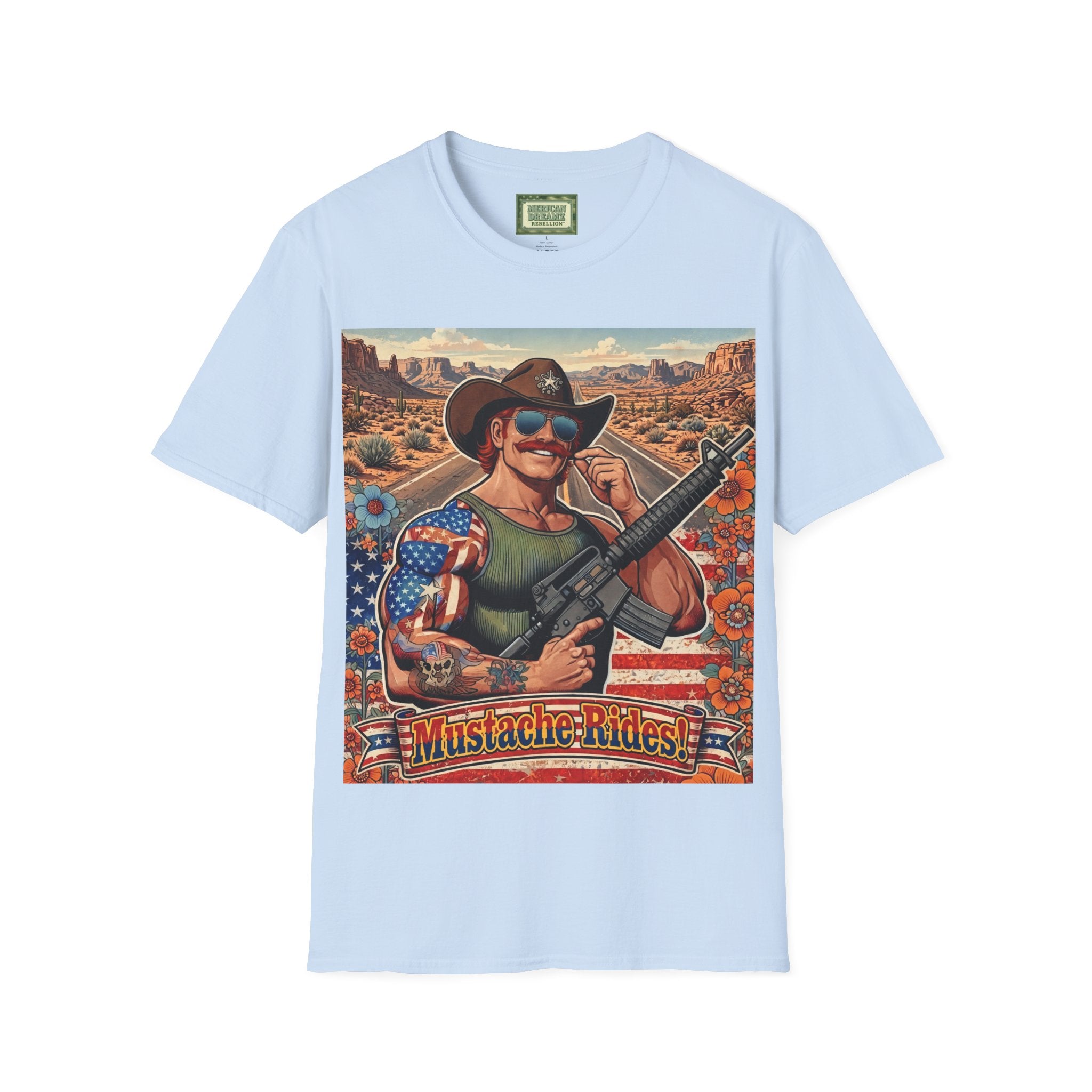 MERICAN UNCLE - Graphic T-Shirt - Mustache Rides - 4