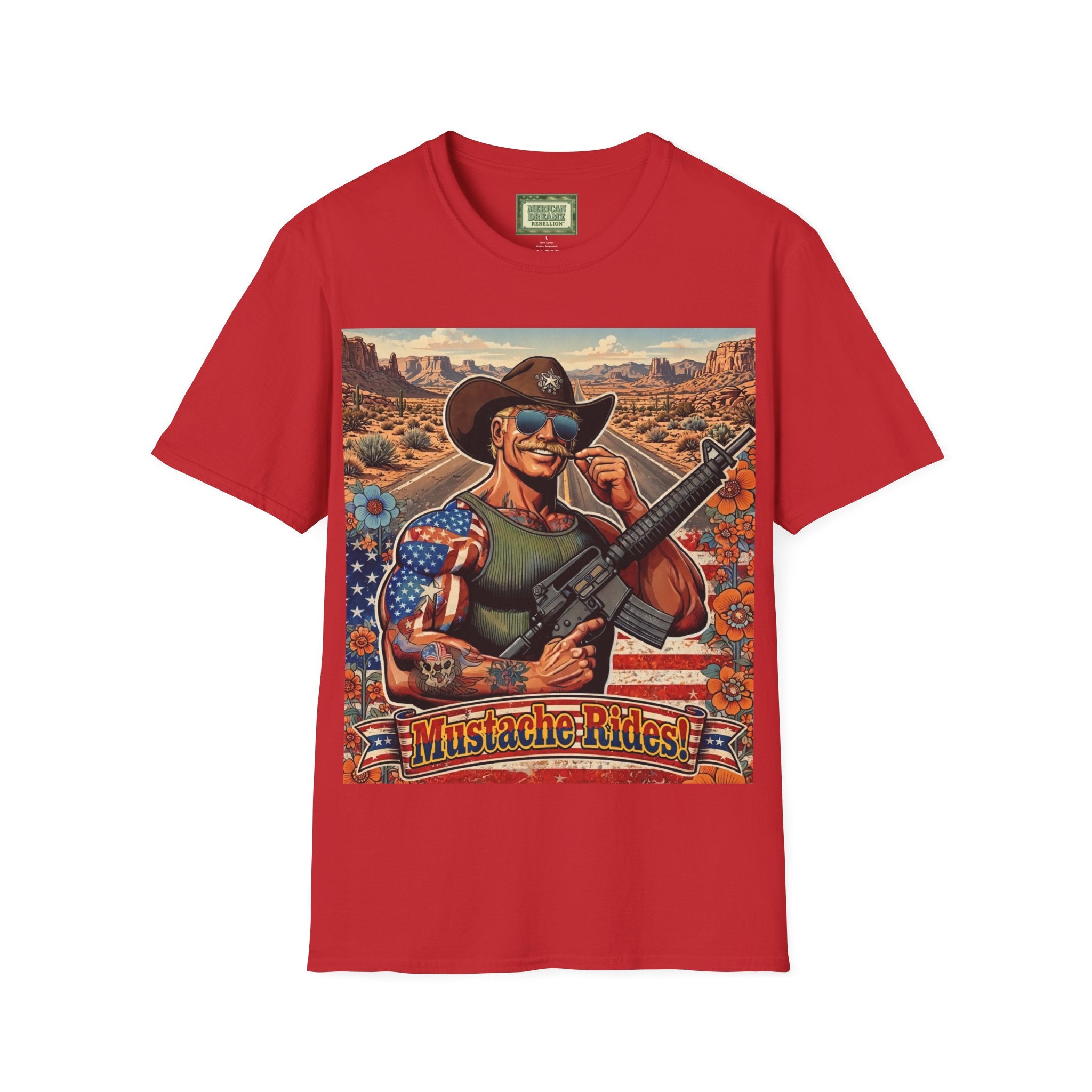 MERICAN UNCLE - Graphic T-Shirt - Mustache Rides - 3