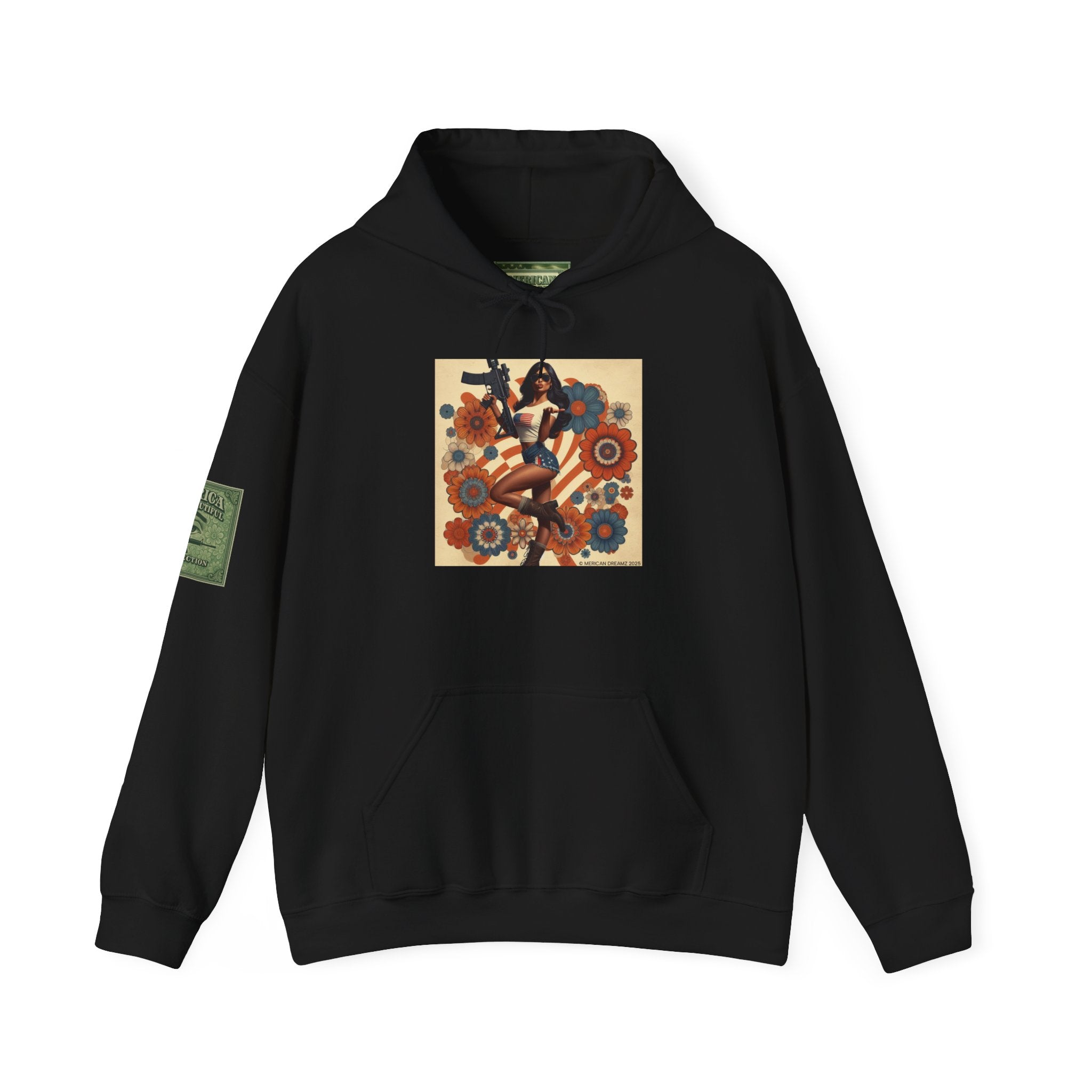 Retro Americana Pinup Gunslinger Hoodie — Vintage Pinup Girls Pullover