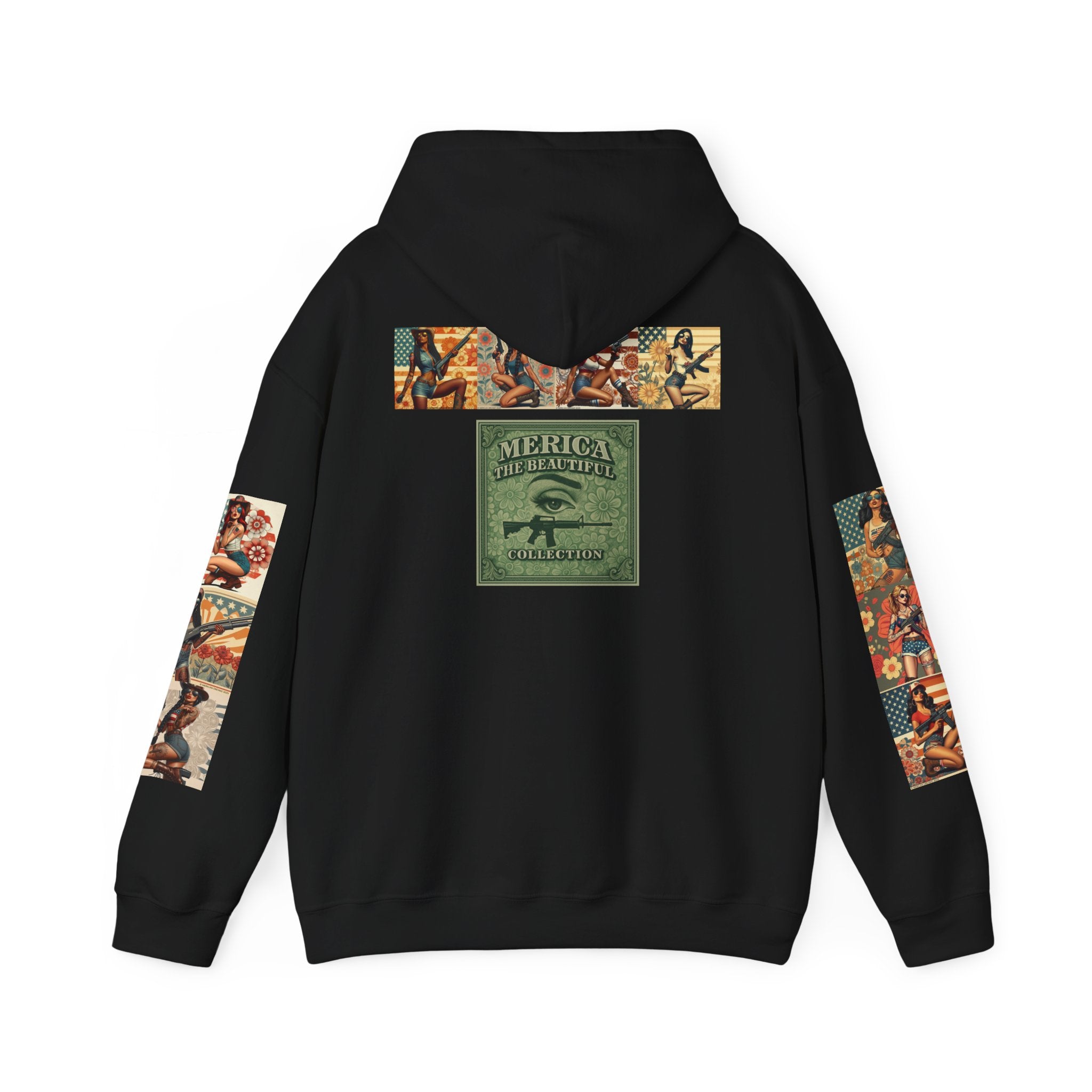 Patriotic 'Uncle Dave Wants You' Hoodie — Gunslinger Girls Rifle Retro Illustration (US Only)