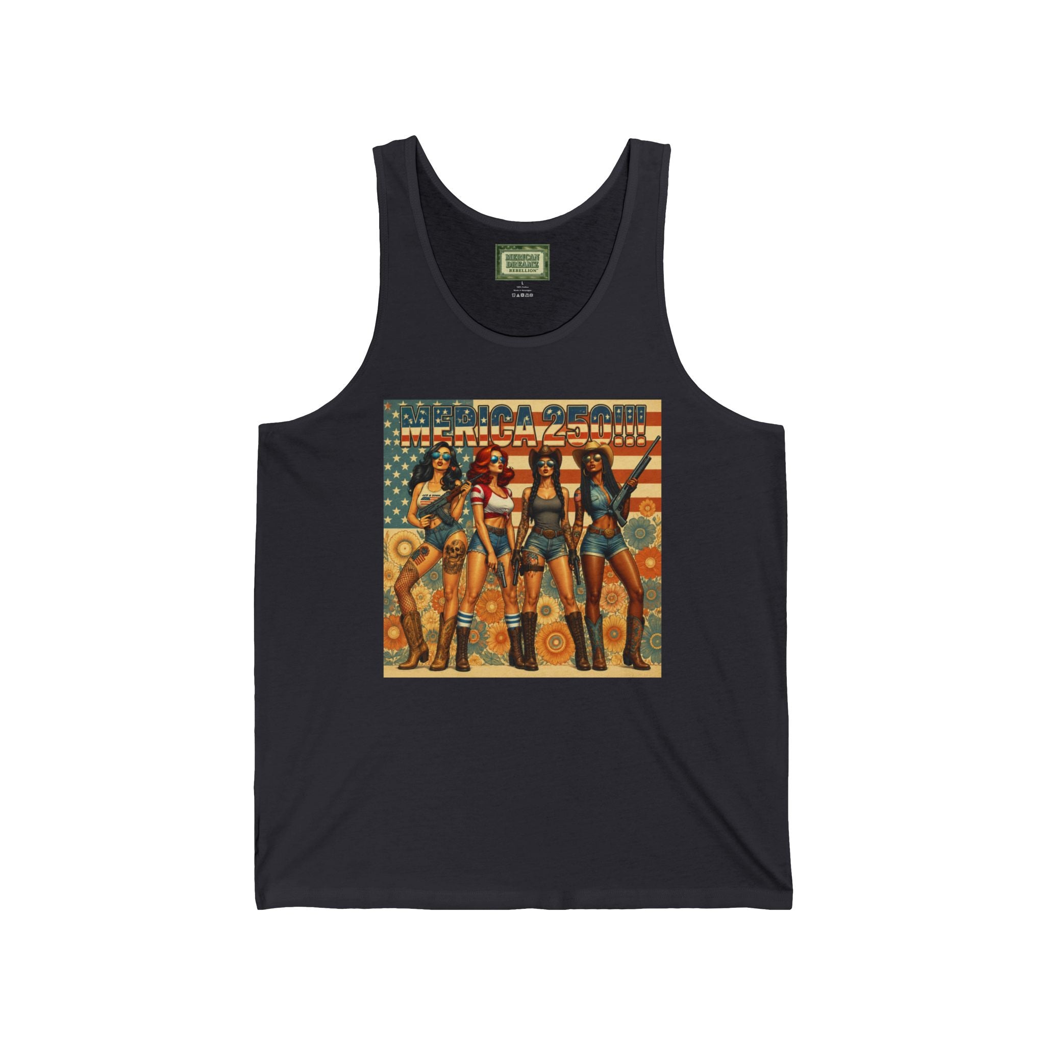 MERICAN DREAMZ REBELLION – MERICA 250!!! Tank Top – 250 Years of Freedom 1776-2026 Graphic Tank-#2