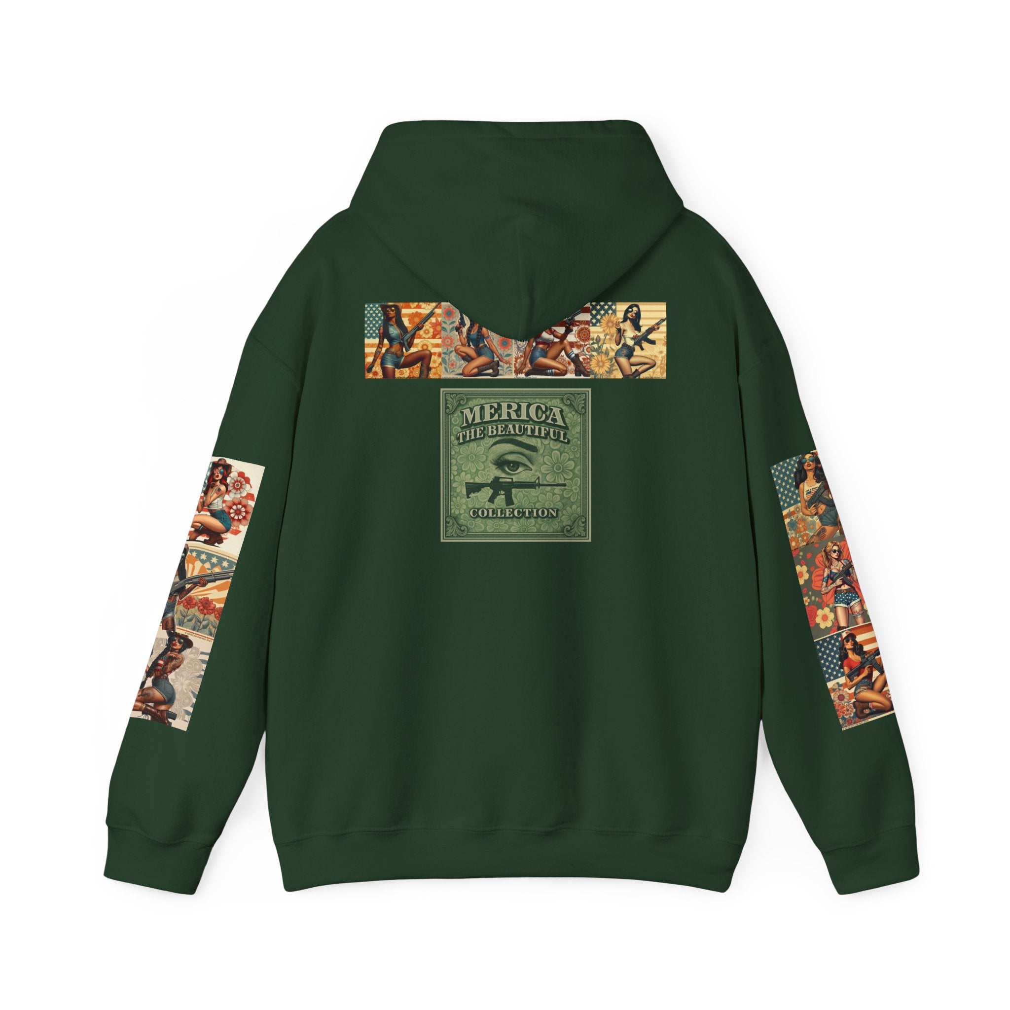 Patriotic 'Uncle Dave Wants You' Hoodie — Gunslinger Girls Rifle Retro Illustration (US Only)