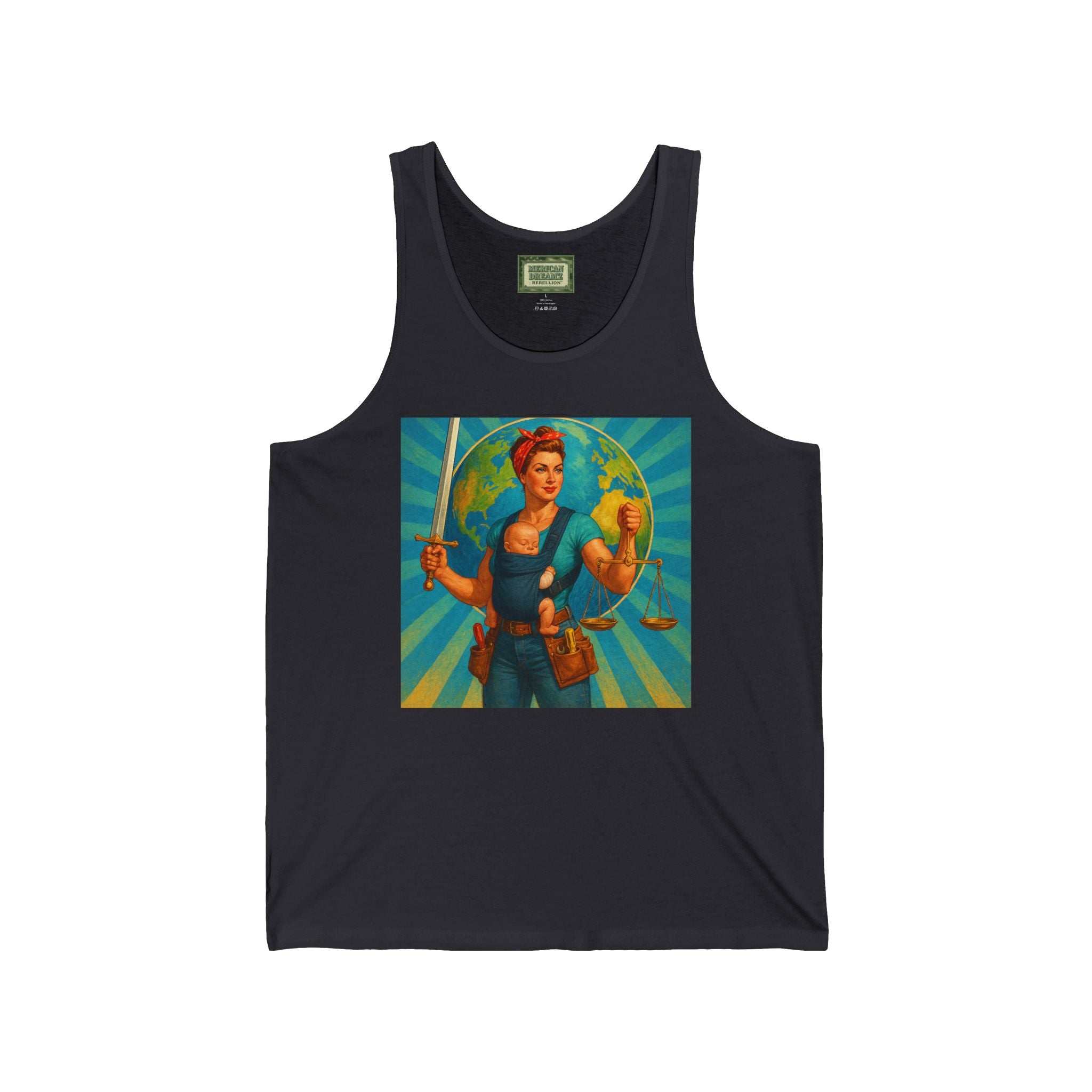 Super Momz Tank Top – Motherhood Superhero Graphic Tank -16