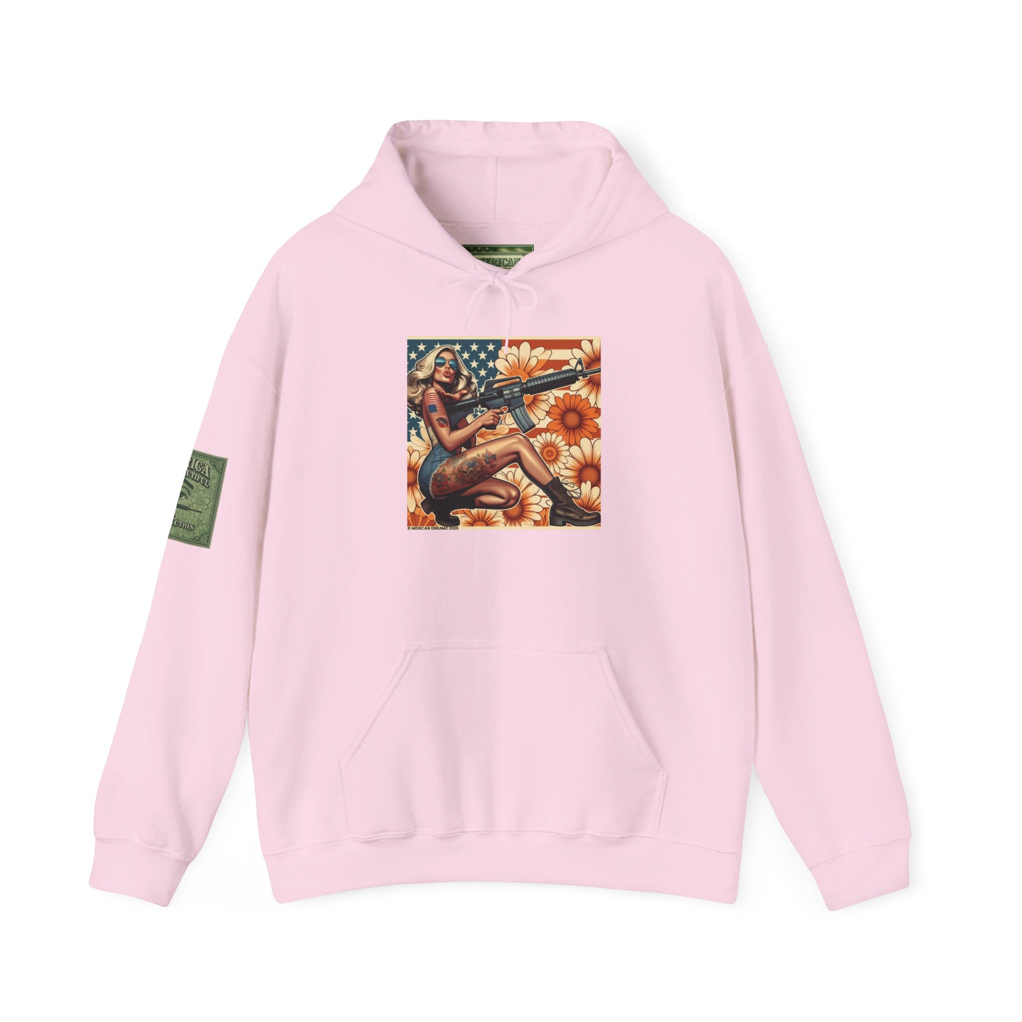 Retro Americana Pinup Gunslinger Hoodie — Vintage Pinup Girls Pullover