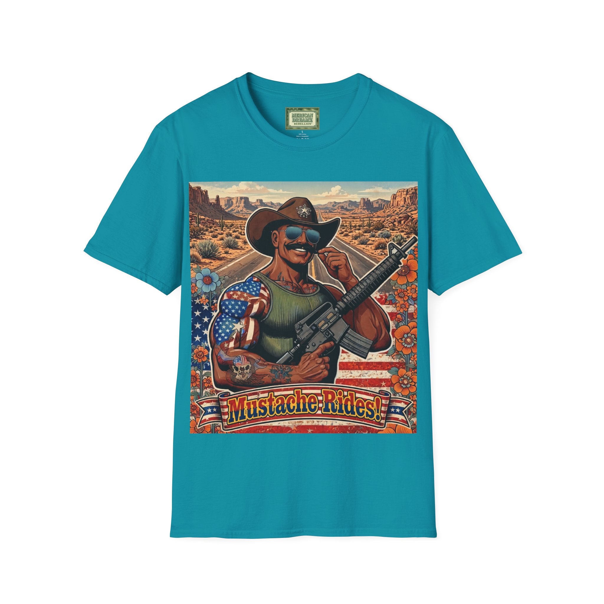 MERICAN UNCLE - Graphic T-Shirt - Mustache Rides - 5