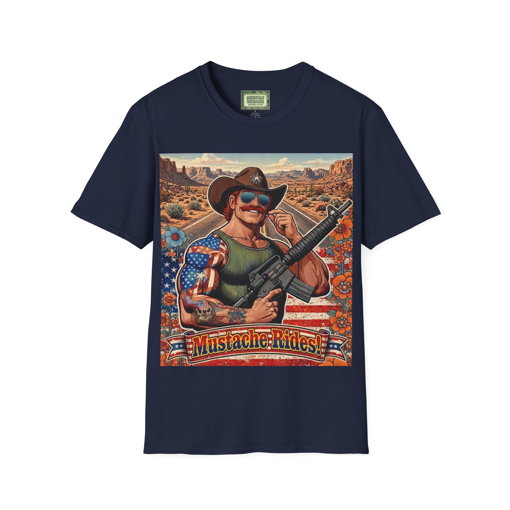 MERICAN UNCLE - Graphic T-Shirt - Mustache Rides - 4