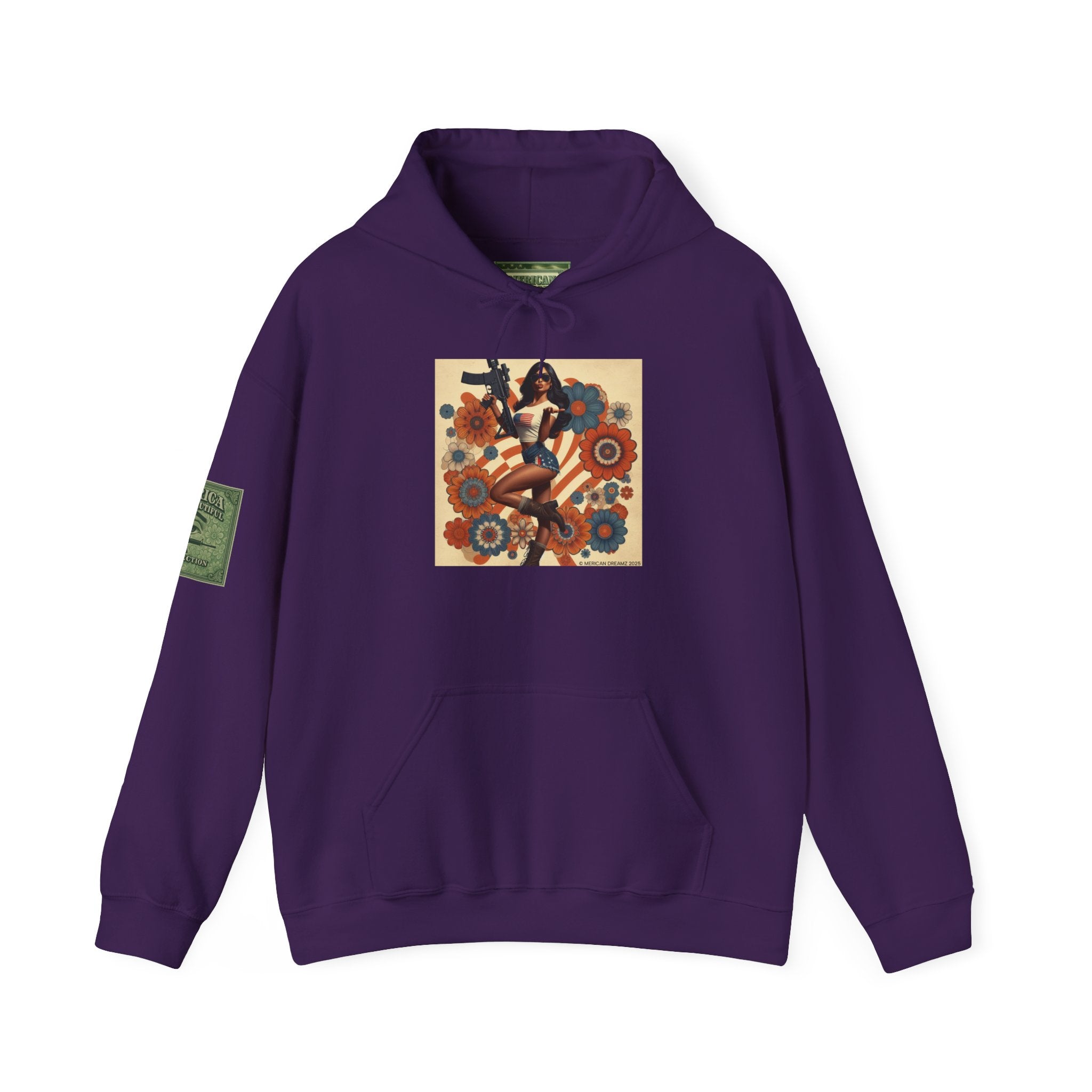 Retro Americana Pinup Gunslinger Hoodie — Vintage Pinup Girls Pullover