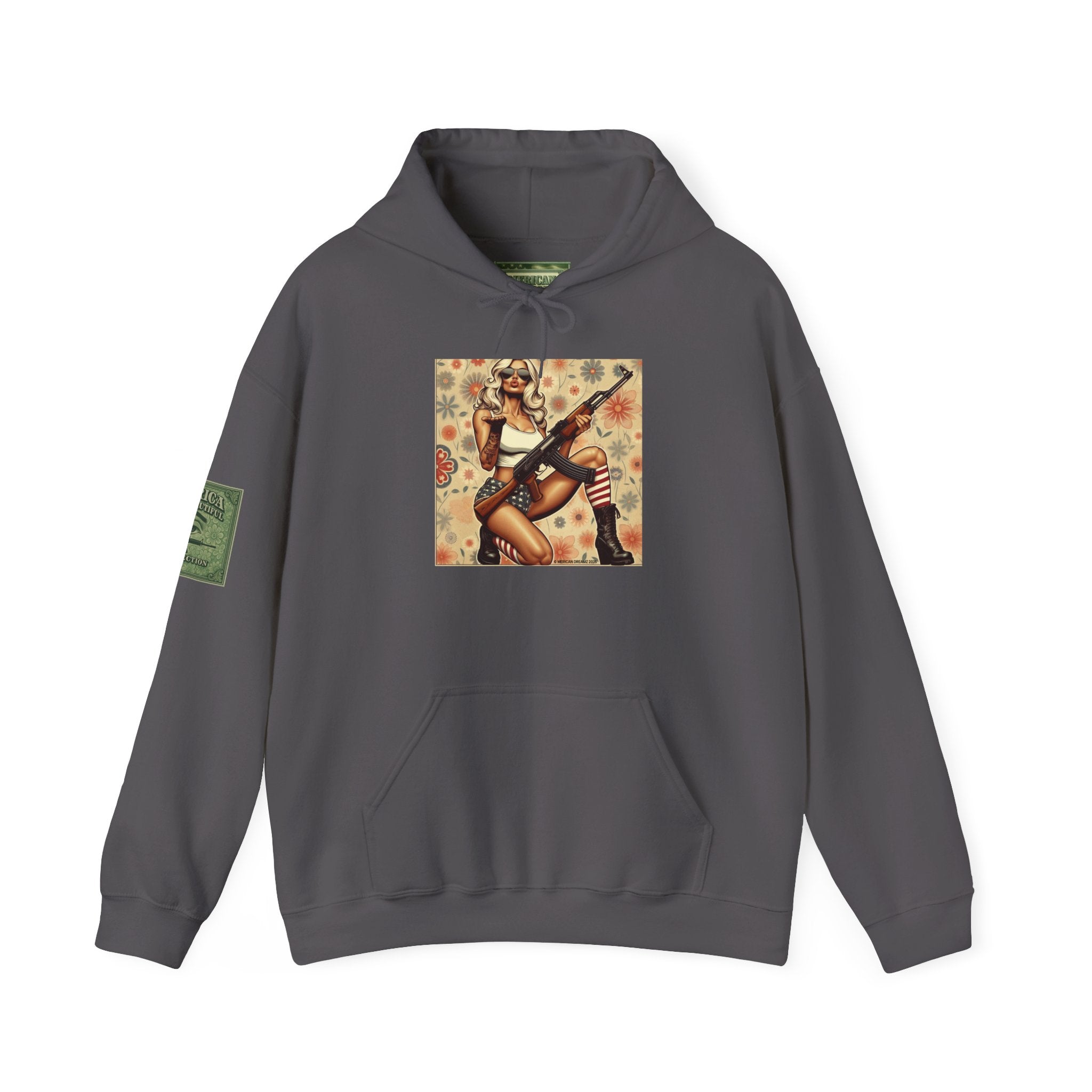 Retro Americana Pinup Gunslinger Hoodie — Vintage Pinup Girls Pullover