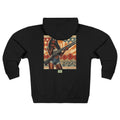 Americana Pinup girl with Shotgun Zip Hoodie — Retro Vintage Patriotic Graphic